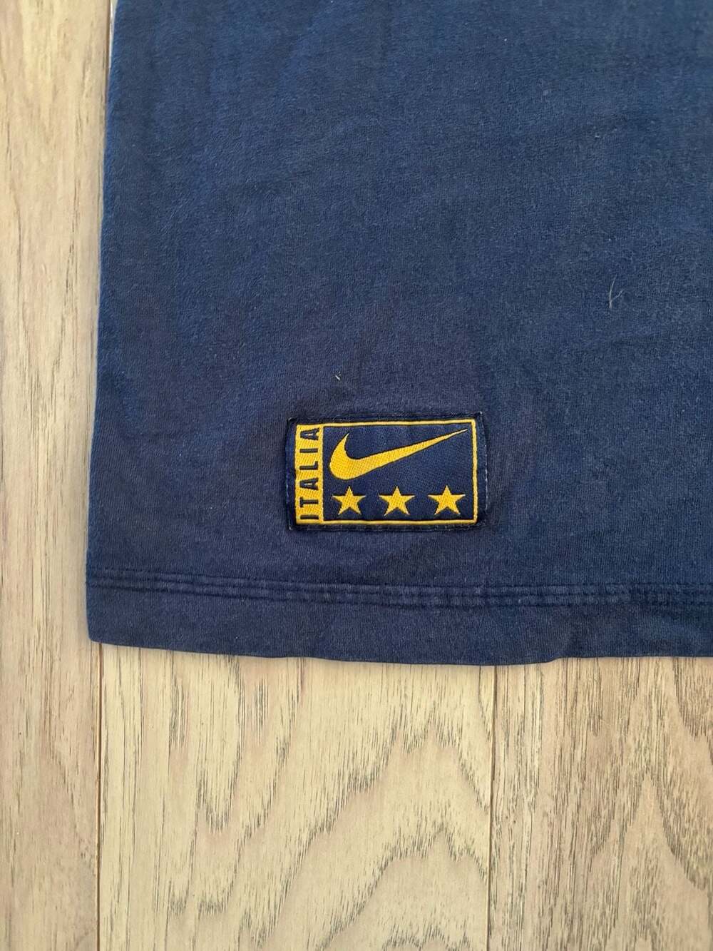 Vintage Nike Italia Soccer Ringer T-Shirt Navy Blue Size XL - Picture 3 of 4